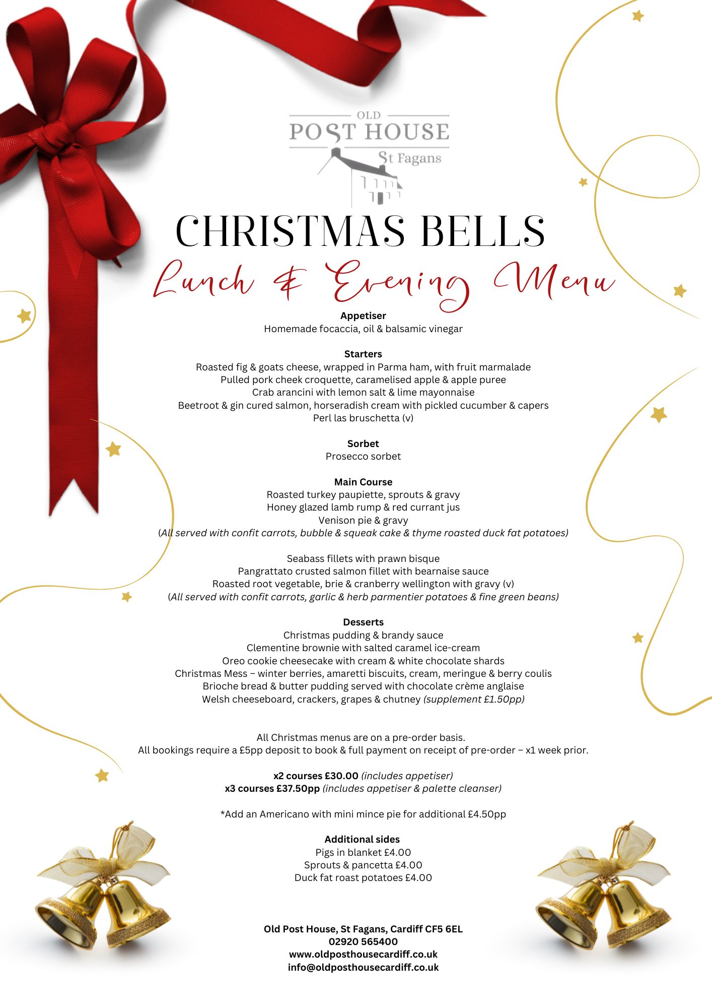 Christmas Bells Menu